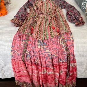 Colorful Patterned Maxi Dress